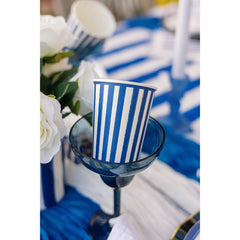 Blue & White Paper Cups for Birthday Parties and Celebrations (Pack of 6, 255 ml)