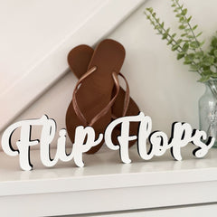 wooden-flip-flops-wedding-sign|LLWWFLIPFLOPF1|Luck and Luck| 1