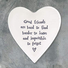 east-of-india-porcelain-coaster-good-friends-are-hard-to-find-keepsake-gift|89|Luck and Luck| 1