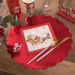 santa-and-reindeer-christmas-paper-party-napkins-x-10|821900000099|Luck and Luck| 1