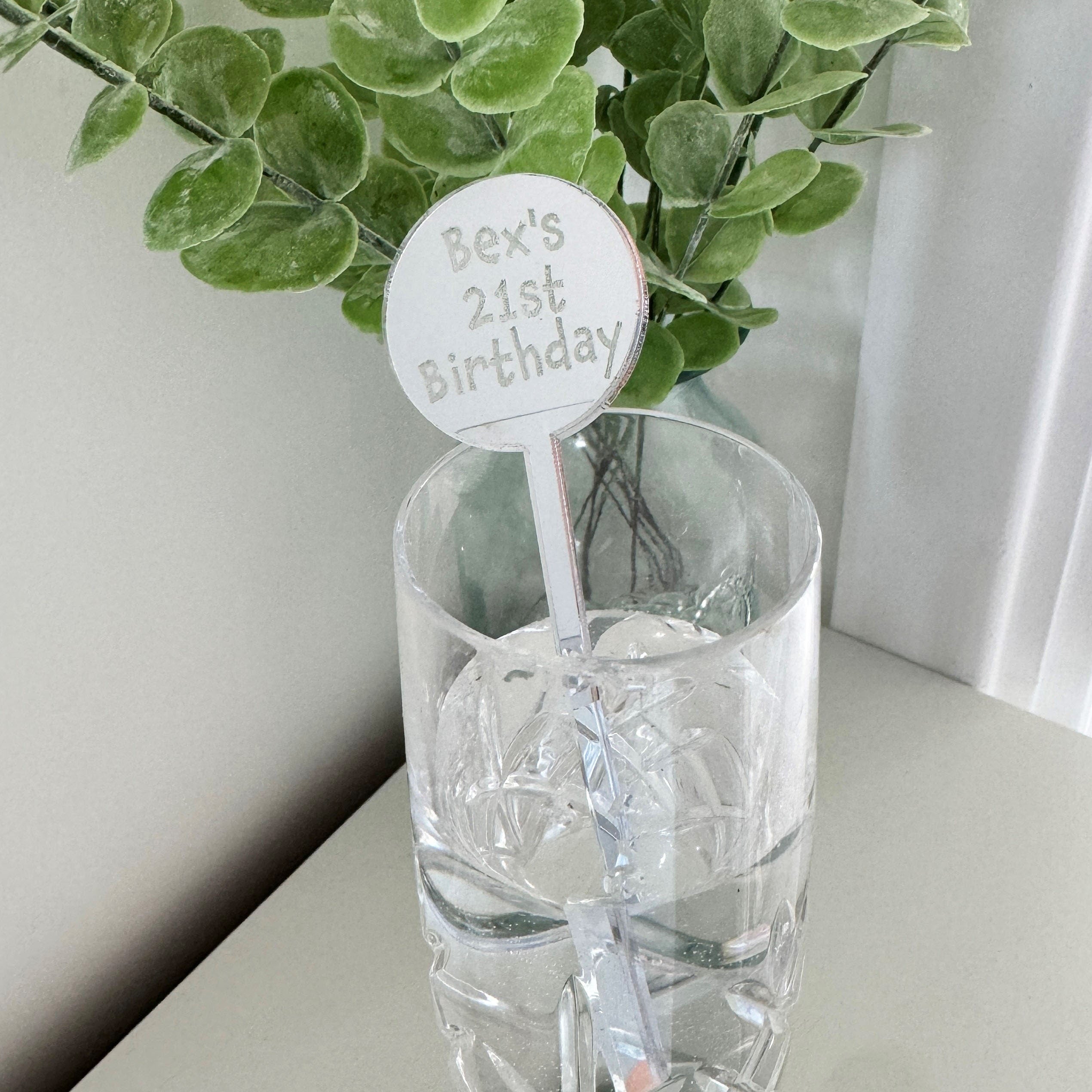 Hen Party Personalised Drinks Stirrers, Mirror Acrylic Cocktail Favors, Hen Do Party Favours, Bridal Shower Accessory