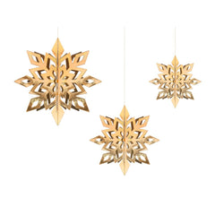 gold-christmas-hanging-3d-snowflakes-set-of-6|ZSC4019|Luck and Luck|2