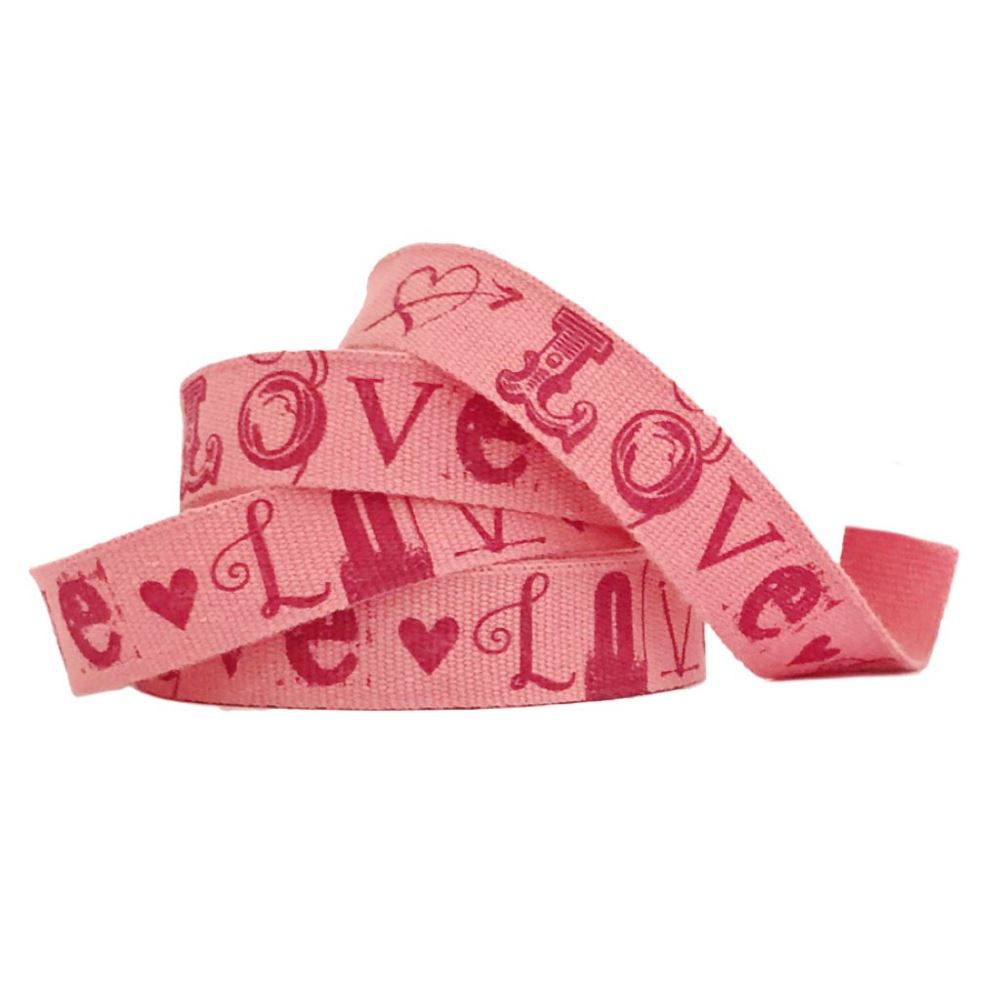 pink-l-o-v-e-ribbon-1m-craft-ribbon|RC019|Luck and Luck|2