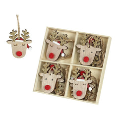wooden-reindeer-with-gold-antlers-christmas-hanging-decs-set-of-8|TLA440|Luck and Luck| 3