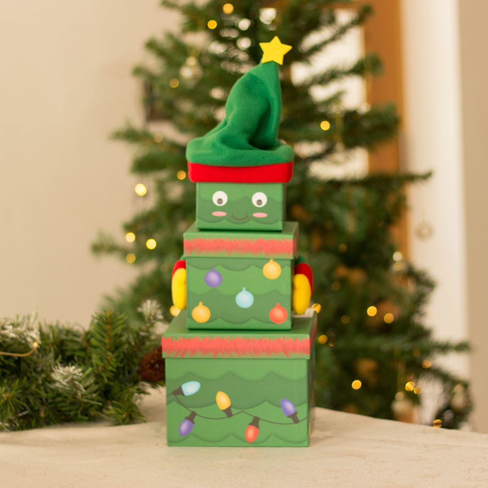 small-christmas-tree-stackable-christmas-boxes-3-pack|X-29481-BXC|Luck and Luck| 1