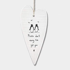 east-of-india-long-porcelain-hanging-heart-please-don-t-worry-gift|6242|Luck and Luck| 3