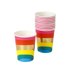 rainbow-paper-party-cups-x-12-partyware|RAIN-CUP|Luck and Luck| 3