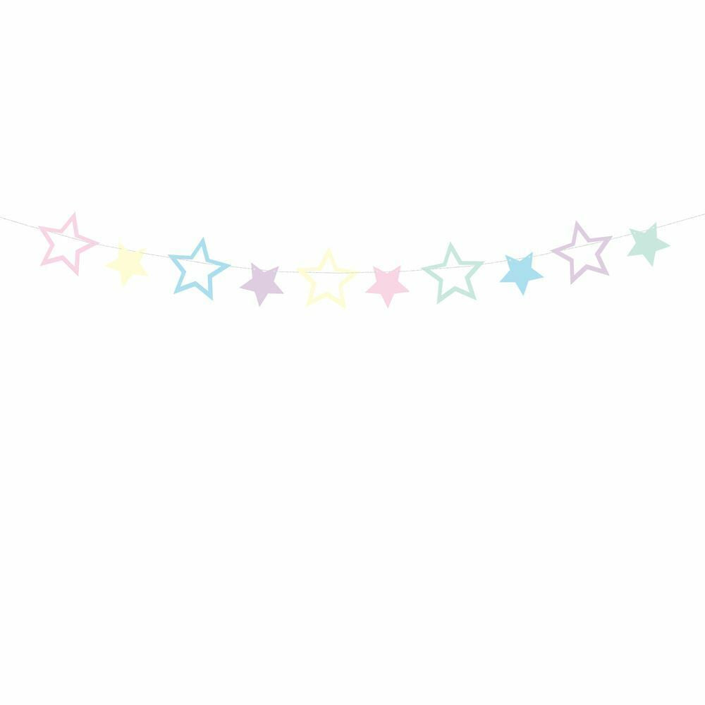 pastel-stars-party-garland-bunting-2m-unicorn-rainbow-decoration|GL4|Luck and Luck| 3