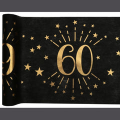 gold-metallic-sparkling-age-60-table-runner-60th-birthday|678700300060|Luck and Luck| 1