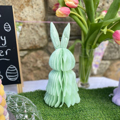 natural-meadow-sage-green-bunny-honeycomb-table-decoration|MEADOW-HCOMB-BUNNY|Luck and Luck| 1