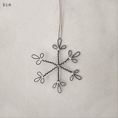 east-of-india-small-rusty-wire-hanging-snowflake-christmas-decoration|3508|Luck and Luck| 1