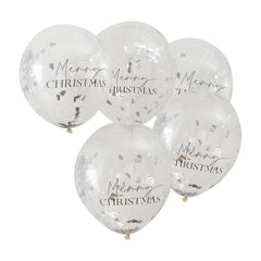 balloons-silver-merry-christmas-confetti-balloons-x-5|TIS-614|Luck and Luck|2