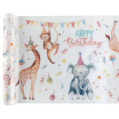 animals-in-party-hats-table-runner-5m|674900300099|Luck and Luck| 1