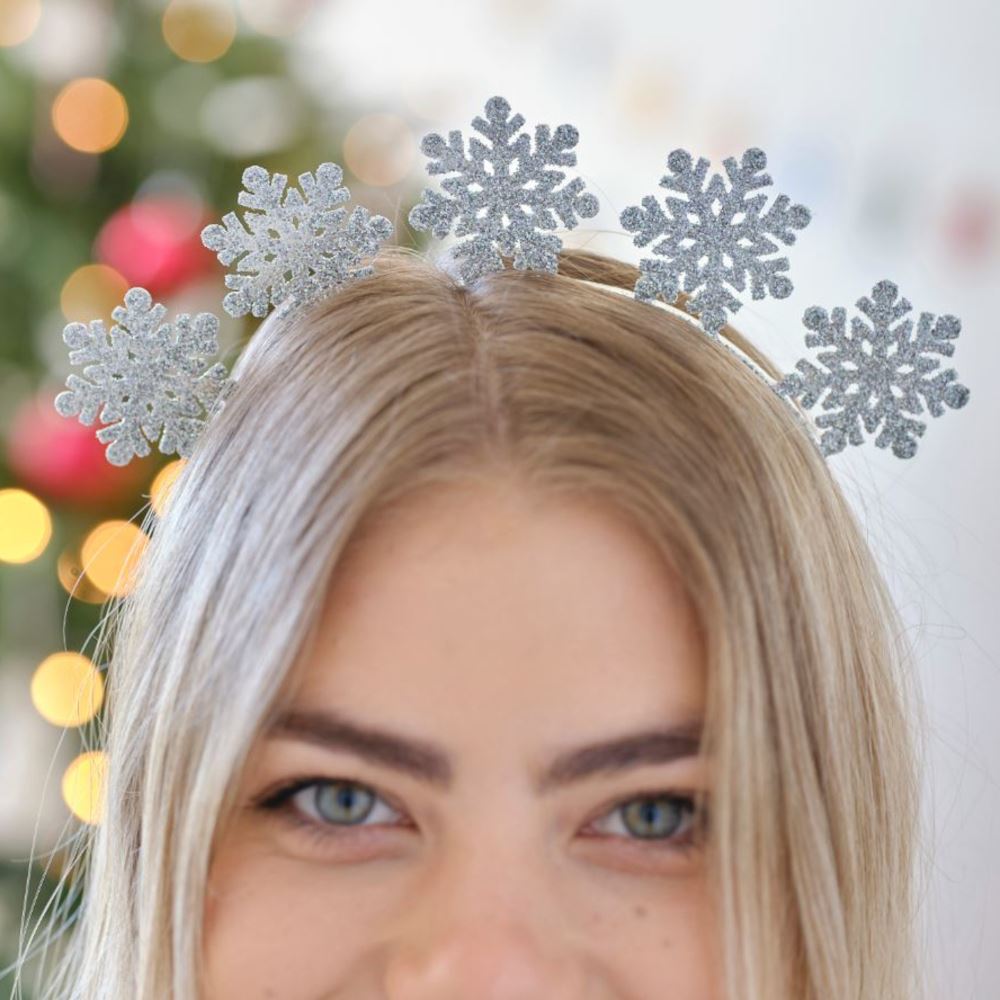 silver-christmas-snowflake-metal-headband-christmas-party|MLC-152 |Luck and Luck| 1