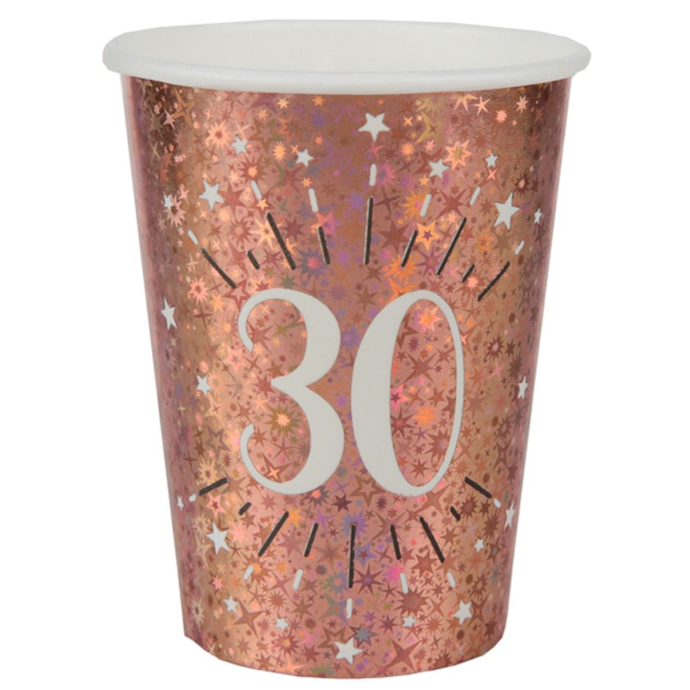 sparkle-rose-gold-age-30-party-pack-plates-napkins-and-cups|LLSPARKLEAGE30PP|Luck and Luck| 3