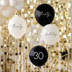 30th-birthday-party-balloon-bundle-black-nude-cream-and-gold-x-5|CN-109|Luck and Luck| 1