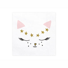 cute-meow-kitty-cat-paper-party-napkins-33x33cm-x-20|SP33-50|Luck and Luck| 3