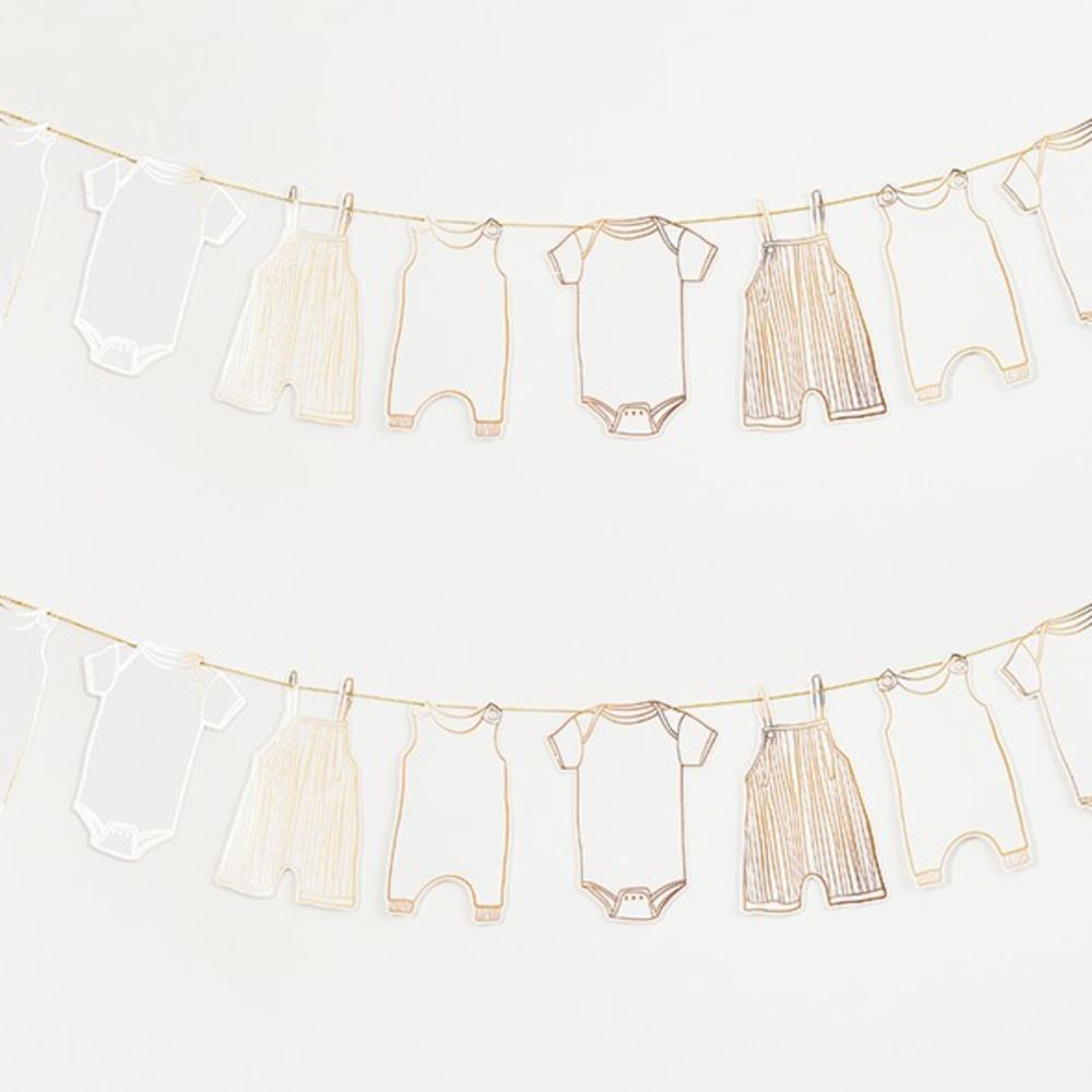 gold-foiled-babygrow-paper-garland-baby-shower-2-5m|HBBS203|Luck and Luck| 3