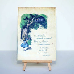 alice-in-wonderland-we-are-all-mad-here-card-sign-and-easel|LLSTWAIWWAM|Luck and Luck|2