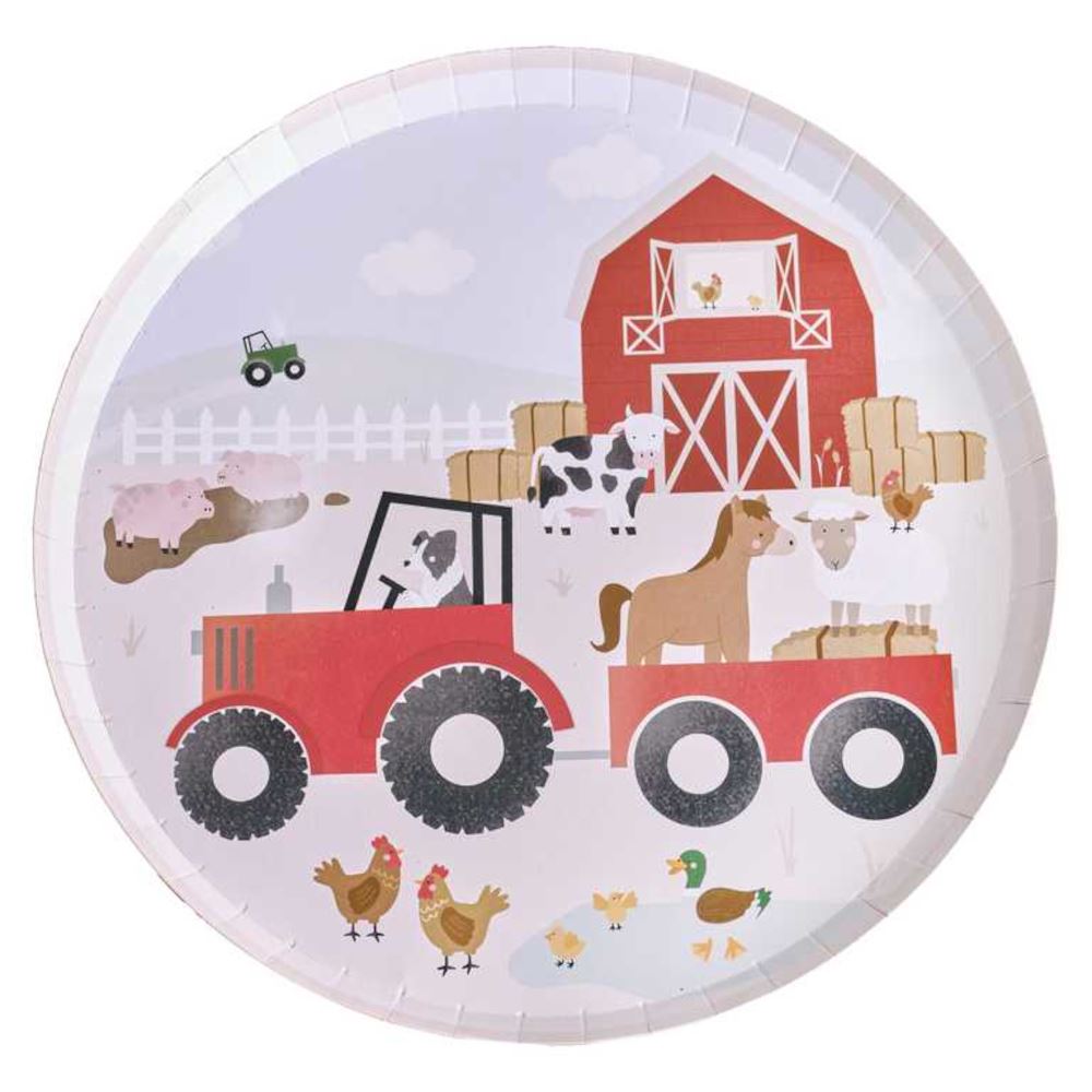 farmyard-paper-party-plates-x-8-childrens-birthday|FA-102|Luck and Luck|2