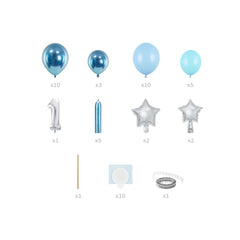 blue-number-1-balloon-bouquet-1st-birthday|GBN7-1-001|Luck and Luck|2