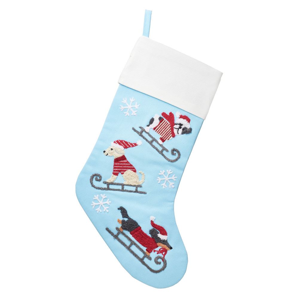 dogs-on-sledges-embroidered-christmas-stocking|HOLXM003|Luck and Luck| 4