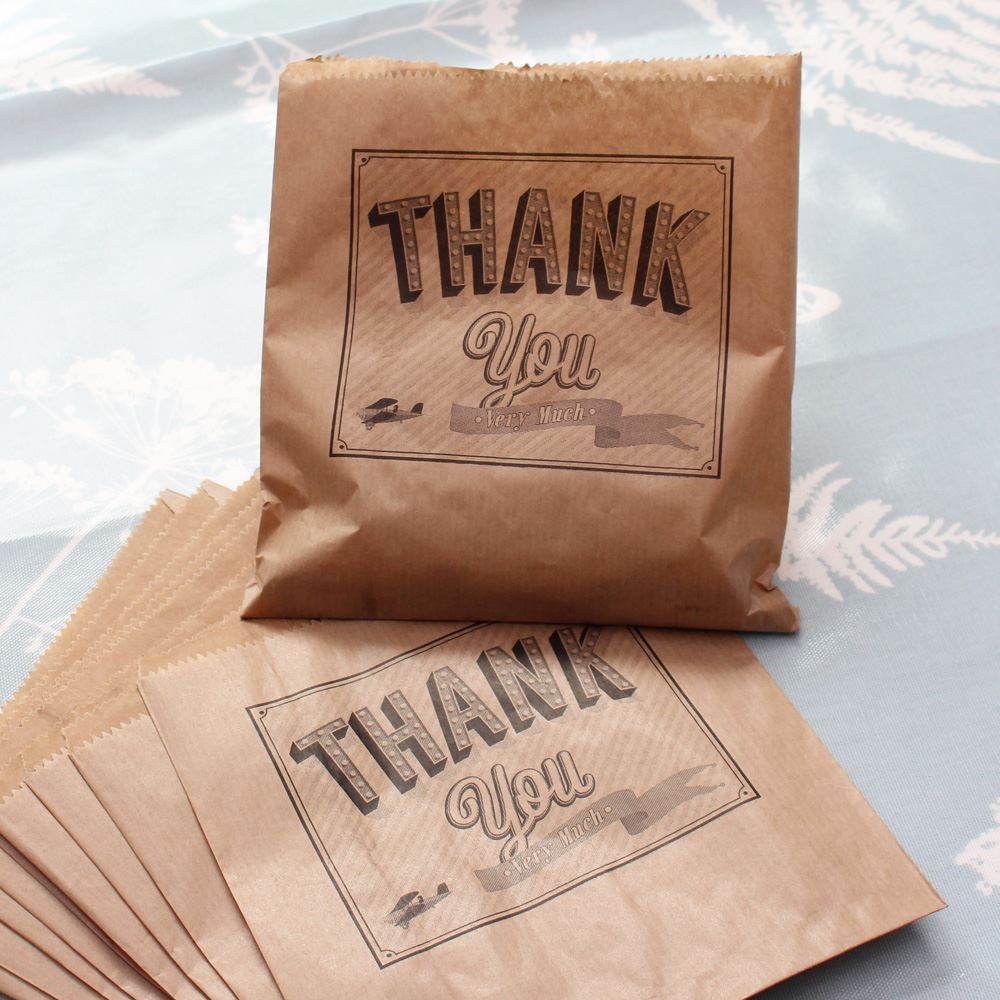 kraft-brown-thank-you-very-much-paper-bag-x-10-wedding-craft-gift-unstrung|LLKBTYVM10|Luck and Luck|2