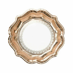 vintage-style-rose-gold-paper-party-plates-x-12|PPRGPLATEM|Luck and Luck| 3