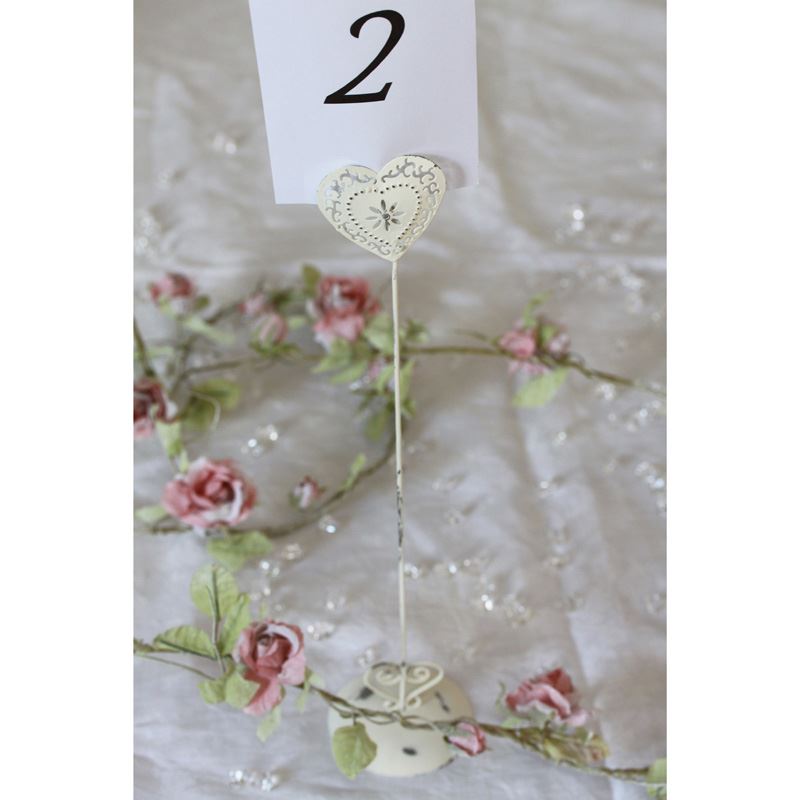 shabby-chic-vintage-style-heart-wedding-table-number-holder-tall-x-4|BCA058|Luck and Luck| 5