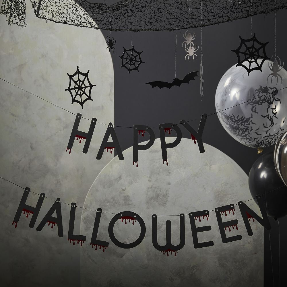 blood-drip-foiled-happy-halloween-bunting-4m|FRI-114|Luck and Luck| 1