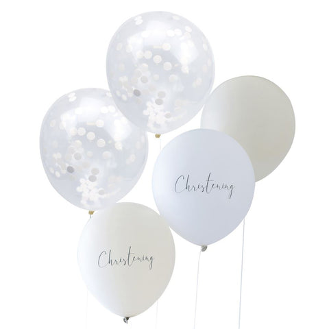 white-nude-colour-christening-balloons-decoration-x-5|CT-102|Luck and Luck|2