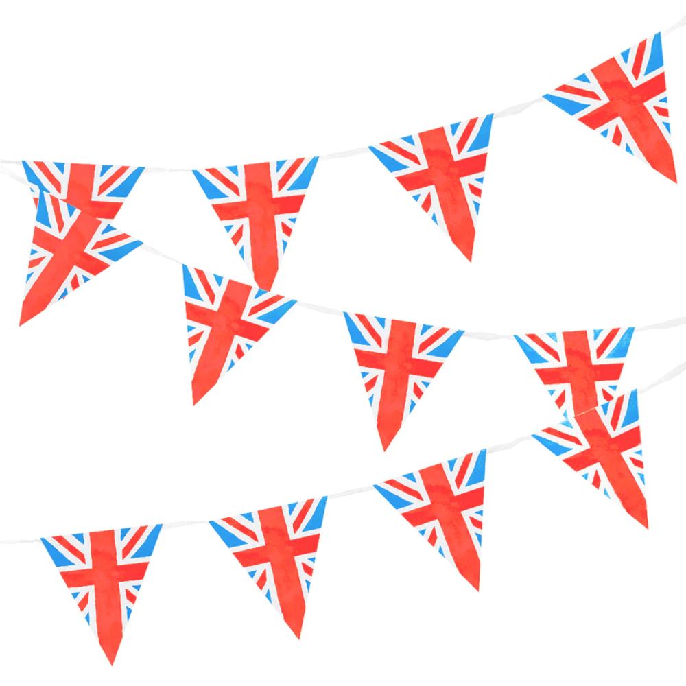 british-union-jack-paper-bunting-3m-kings-coronation|BRIT20-BUNTING|Luck and Luck|2