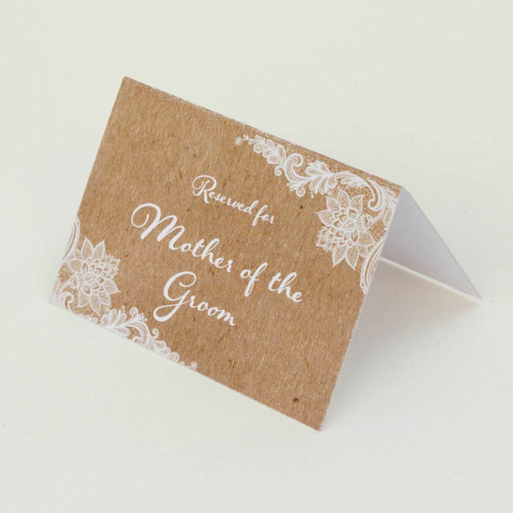reserved-wedding-card-set-of-4-mother-of-bride-groom-family-rustic-brown|LLRESKLACE|Luck and Luck| 5