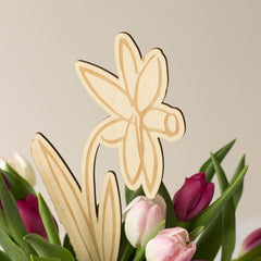 personalised-wooden-daffodil-keepsake-gift-mothers-day-get-well|LLWWDFP|Luck and Luck| 4