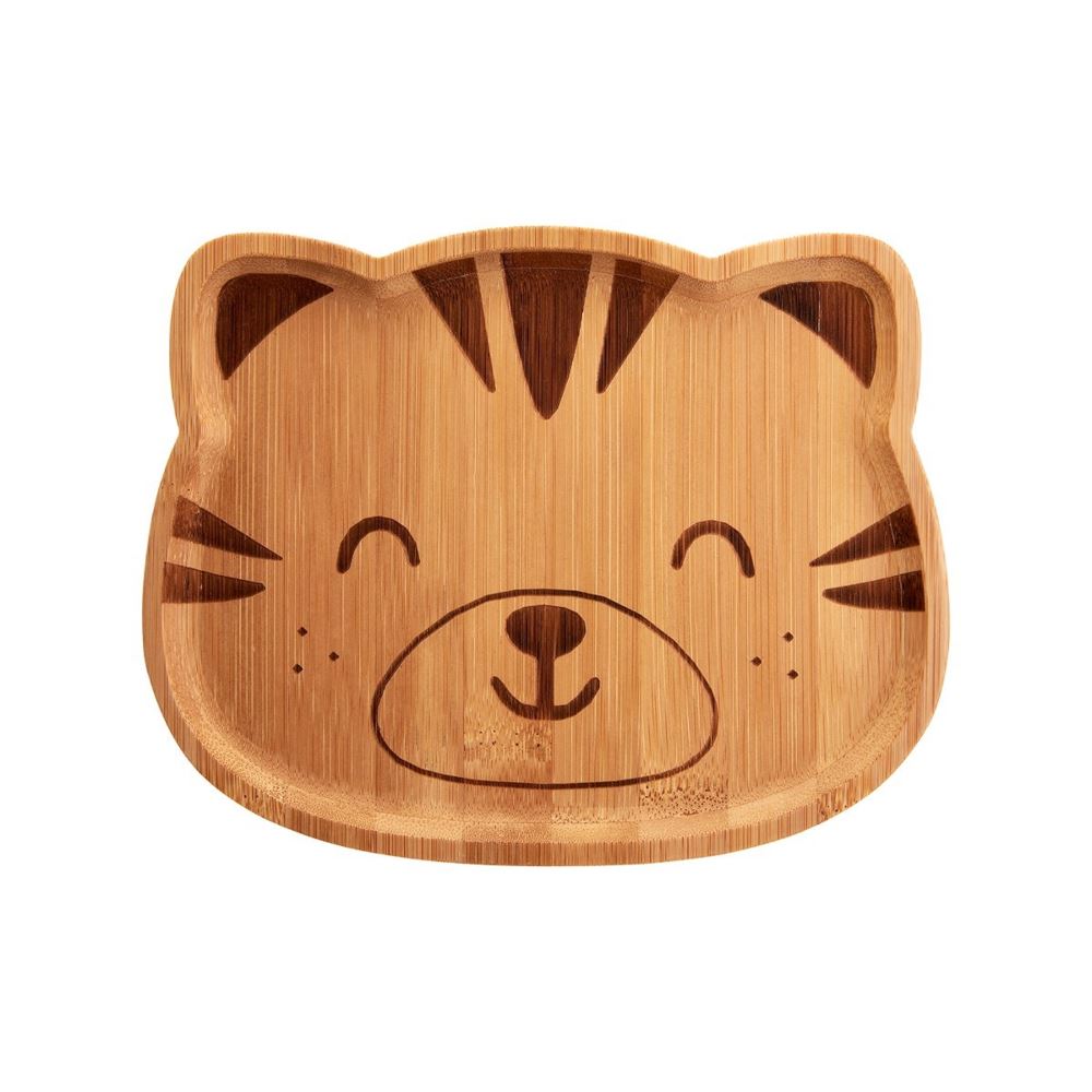 childrens-tiger-bamboo-plate-eco-friendly|JQY003|Luck and Luck|2