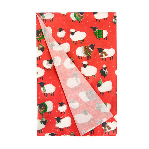 red-sheep-novelty-fun-christmas-themed-tissue-paper-4-sheets|BC-SHEEP-TISSPAPER|Luck and Luck|2