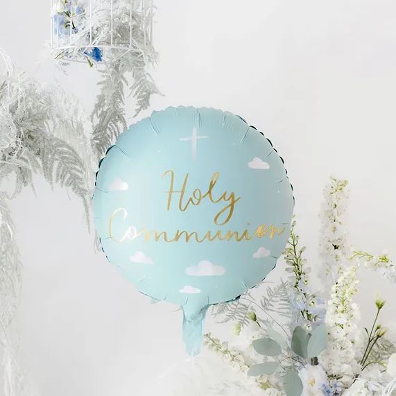 blue-holy-communion-foil-balloon-decoration|FB173|Luck and Luck| 1