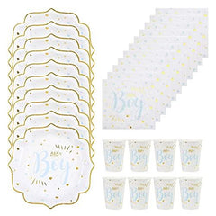 it-s-a-boy-party-pack-plates-cups-and-napkins-for-10|LLITSABOYPP|Luck and Luck| 1