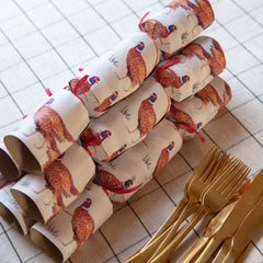 plastic-free-botanical-pheasant-eco-friendly-christmas-crackers-6-pack|CRACK-BC-PHEASANT-V2|Luck and Luck| 1