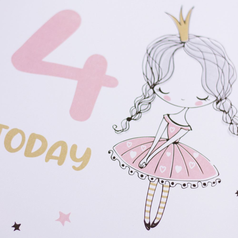 ballerina-age-4-birthday-sign-and-easel|LLSTWBALLERINA4A4|Luck and Luck|2