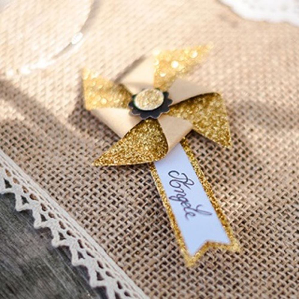 mini-gold-glitter-pinwheel-name-places-tags-set-of-4-wedding-gift-tags|76106|Luck and Luck|2