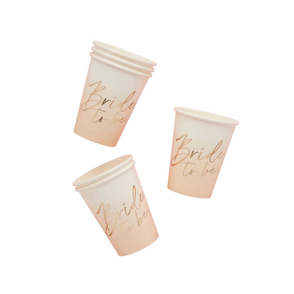 bride-to-be-hen-party-paper-cups-x-8-bachelorette|HBBT107|Luck and Luck| 3