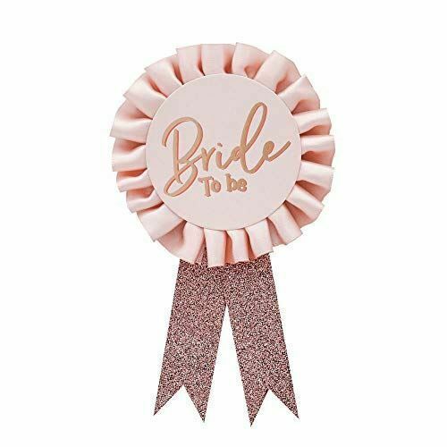 pink-and-rose-gold-bride-to-be-rosette-badge-hen-party|HBSY116|Luck and Luck|2