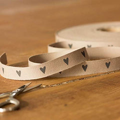 petite-grey-heart-cotton-ribbon-1m-craft|RC055|Luck and Luck| 1