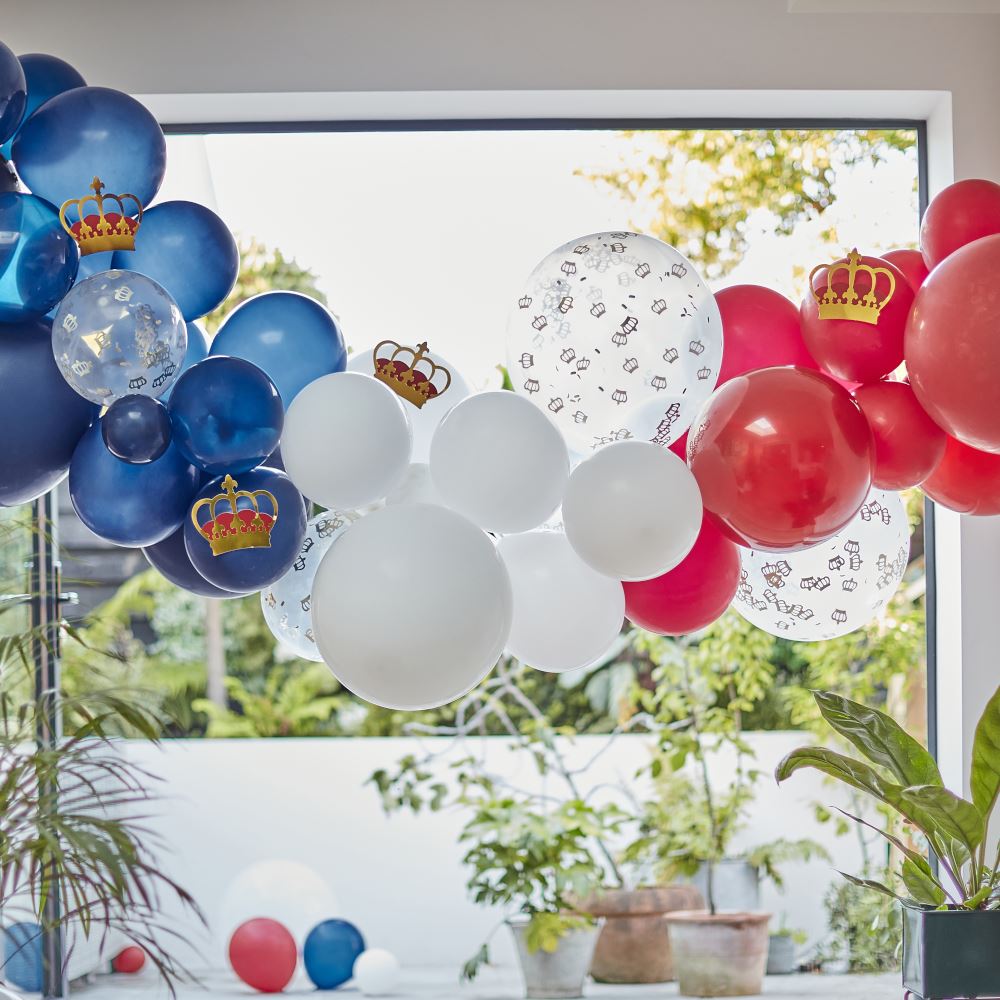 queens-jubilee-party-balloon-arch-decoration-65-balloons|JBLE-115|Luck and Luck| 1