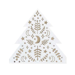 christmas-tree-paper-napkins-with-gold-foil-x-16|HBFF103|Luck and Luck| 3