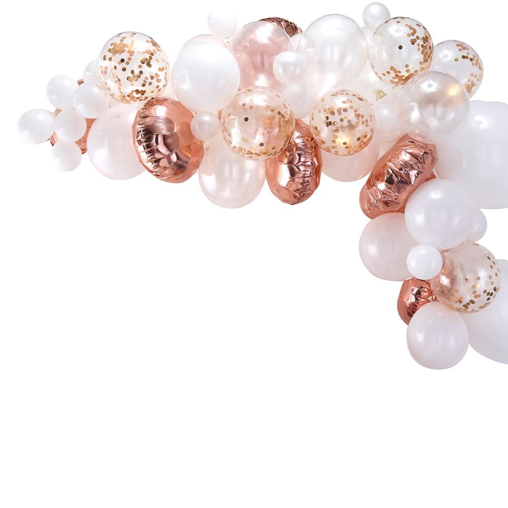 rose-gold-and-white-balloon-arch-kit-party-wedding-decoration|BA-305|Luck and Luck|2