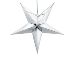 silver-paper-hanging-star-decoration-70cm-christmas-wedding|GWP1-70-018M|Luck and Luck|2