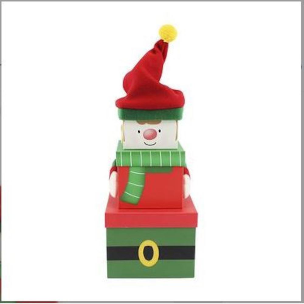 small-elf-stackable-christmas-boxes-3-pack|X-29496-BXC|Luck and Luck| 4