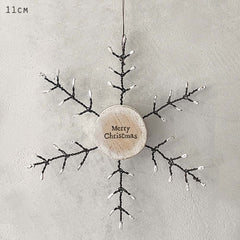 east-of-india-rusty-wire-hanging-snowflake-merry-christmas|3508C|Luck and Luck| 1